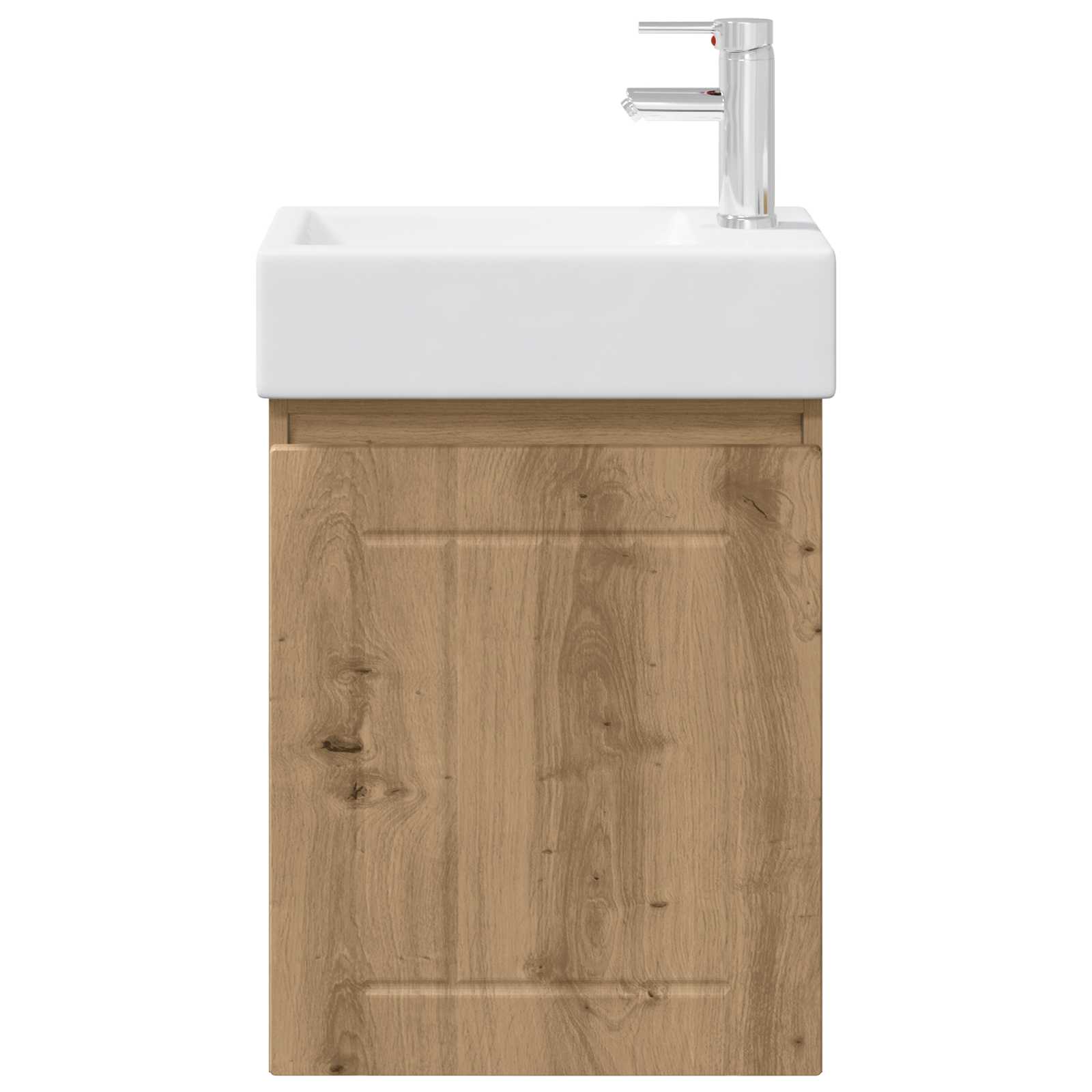 Badezimmer Waschtischunterschrank mit Wasserhahn Artisan-Eiche
