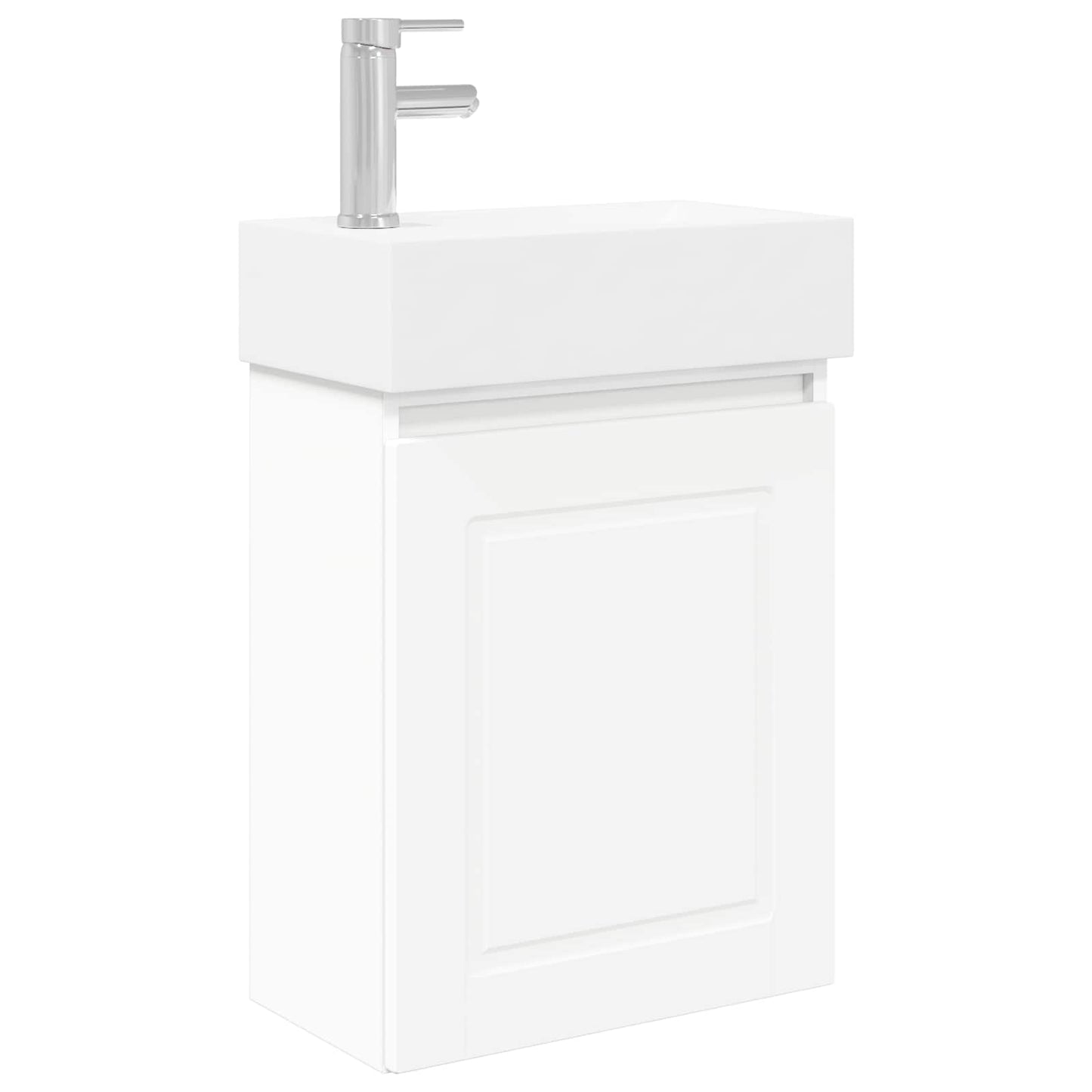 Badezimmer Waschtischunterschrank mit Wasserhahn Weiß