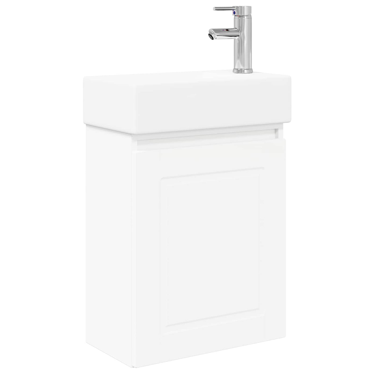 Badezimmer Waschtischunterschrank mit Wasserhahn Weiß
