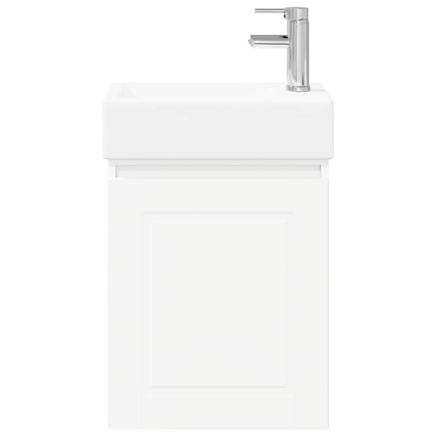 Badezimmer Waschtischunterschrank mit Wasserhahn Weiß