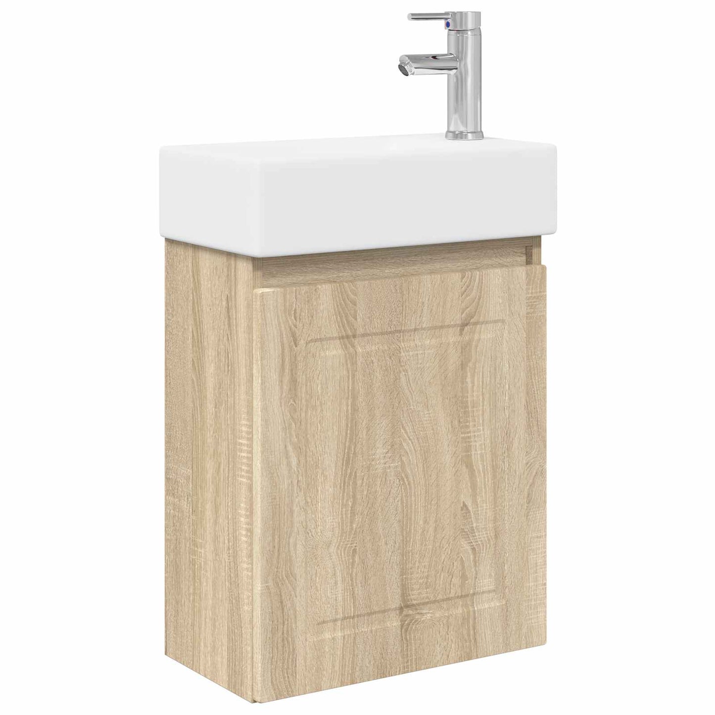 Badezimmer Waschtischunterschrank mit Wasserhahn Sonoma-Eiche