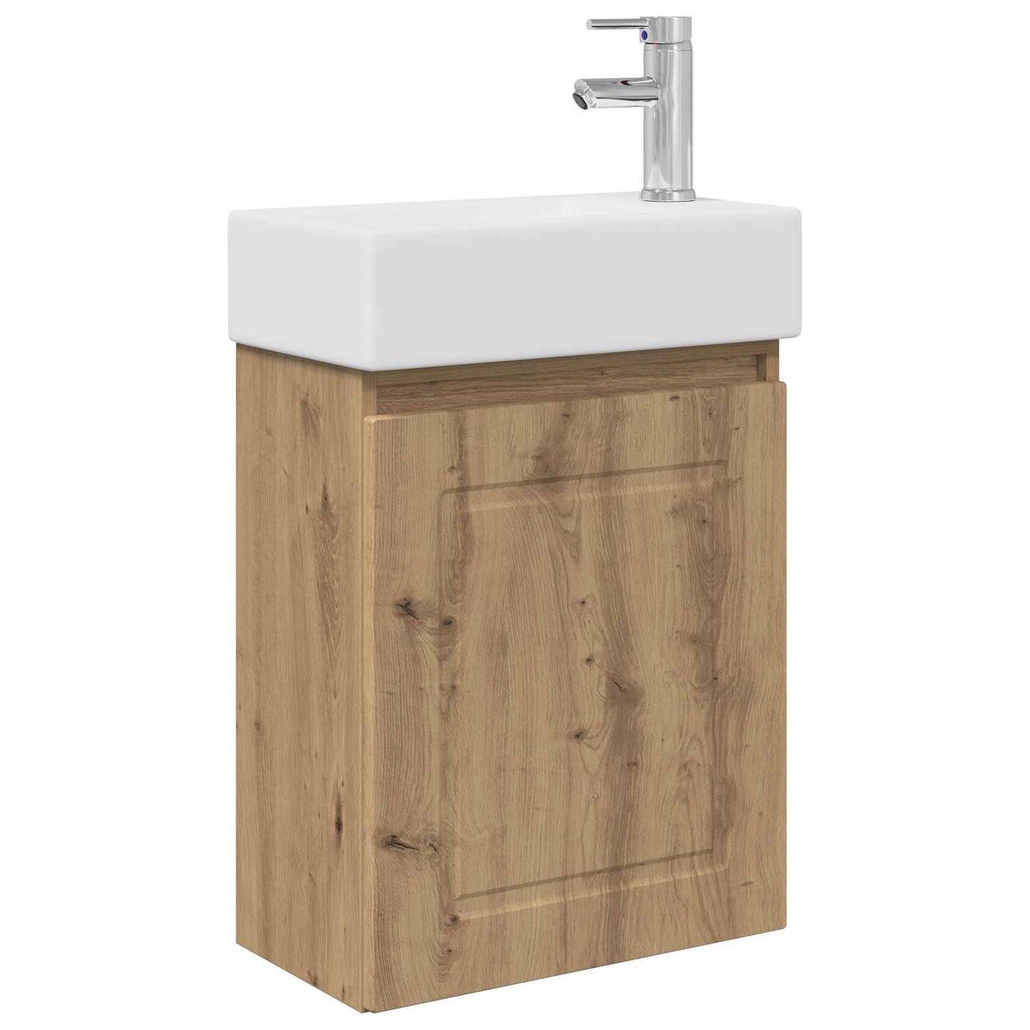 Badezimmer Waschtischunterschrank mit Wasserhahn Artisan-Eiche