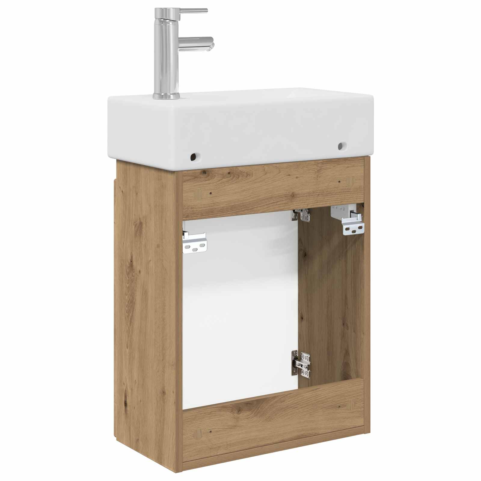 Badezimmer Waschtischunterschrank mit Wasserhahn Artisan-Eiche