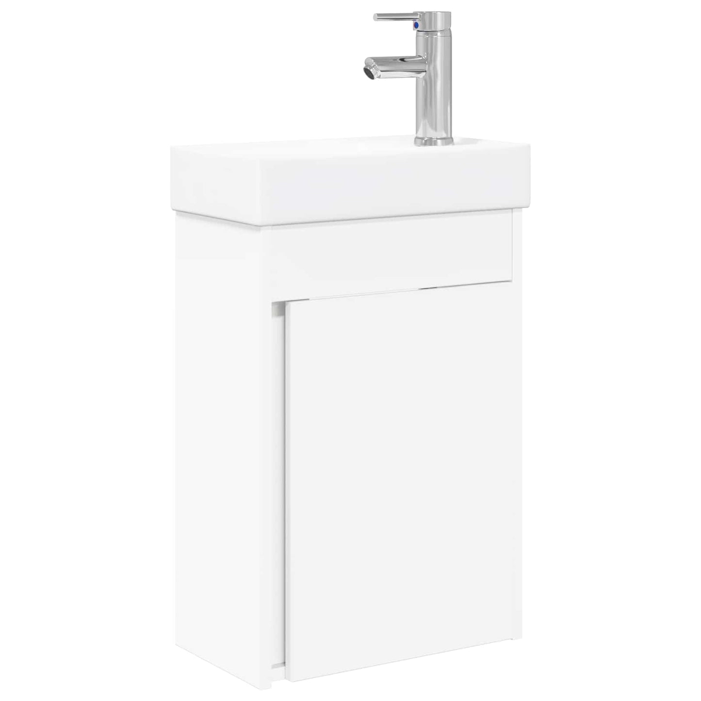 Badezimmer Waschtischunterschrank mit Wasserhahn Weiß