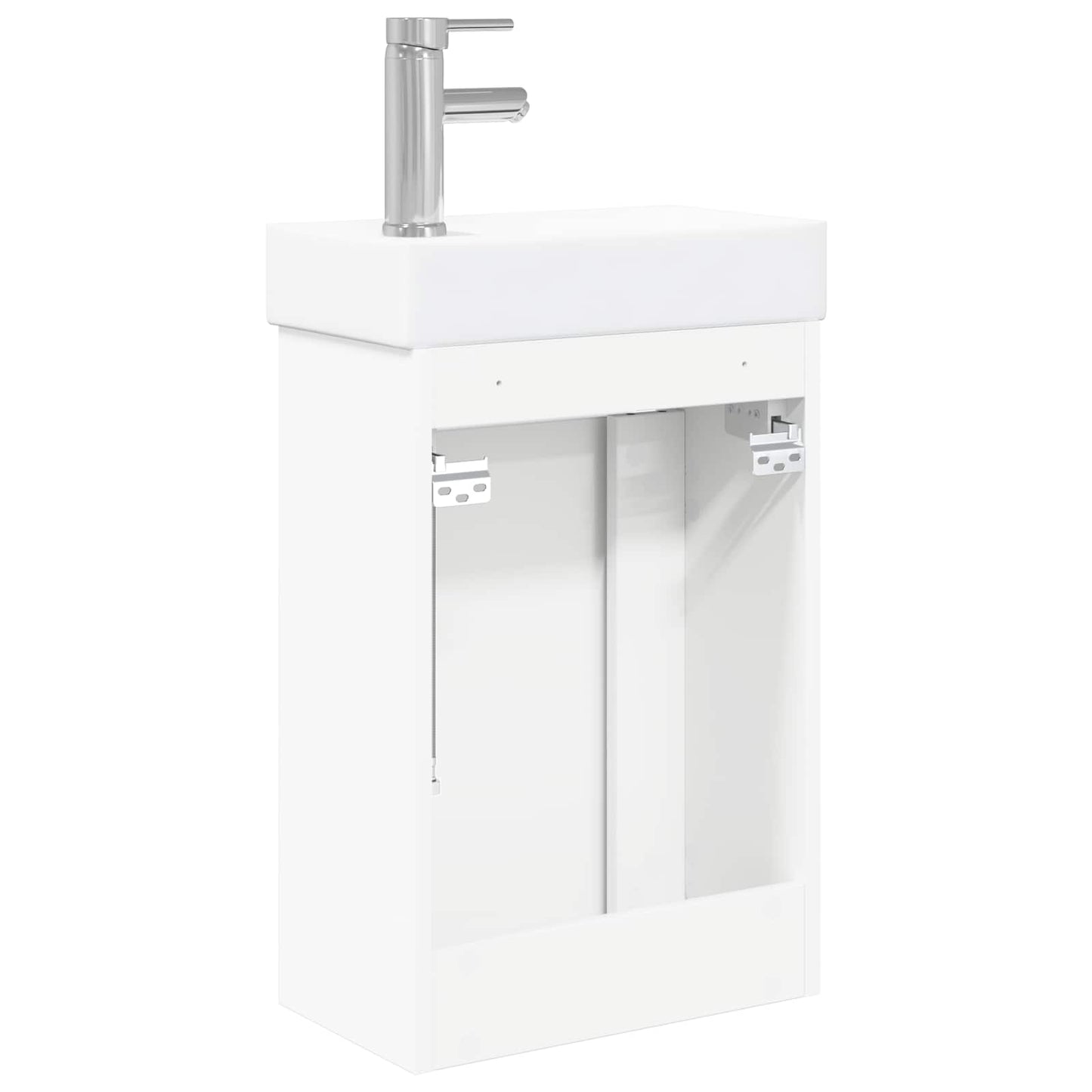 Badezimmer Waschtischunterschrank mit Wasserhahn Weiß