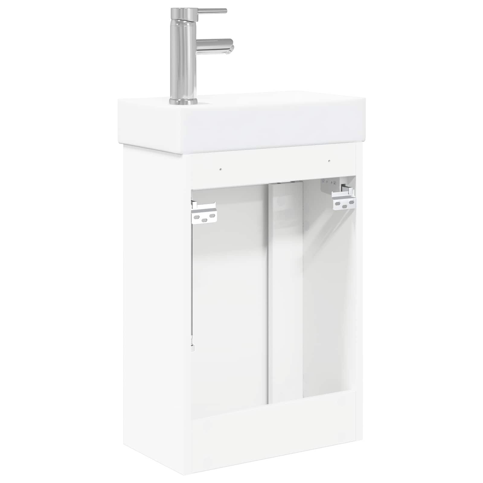 Badezimmer Waschtischunterschrank mit Wasserhahn Weiß