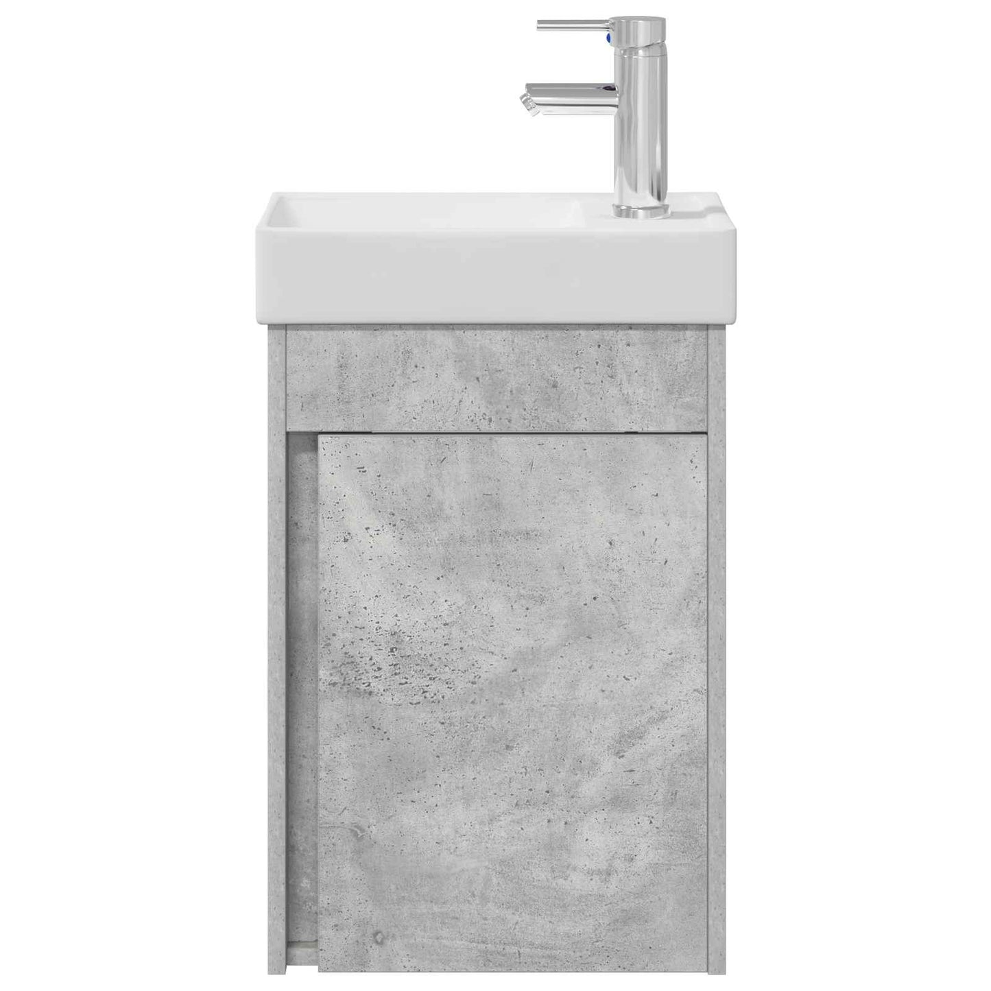 Badezimmer Waschtischunterschrank mit Wasserhahn Betongrau