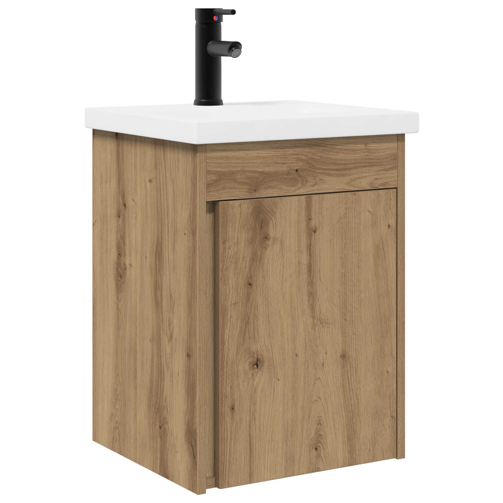 Badezimmer Waschtischunterschrank mit Wasserhahn Artisan-Eiche