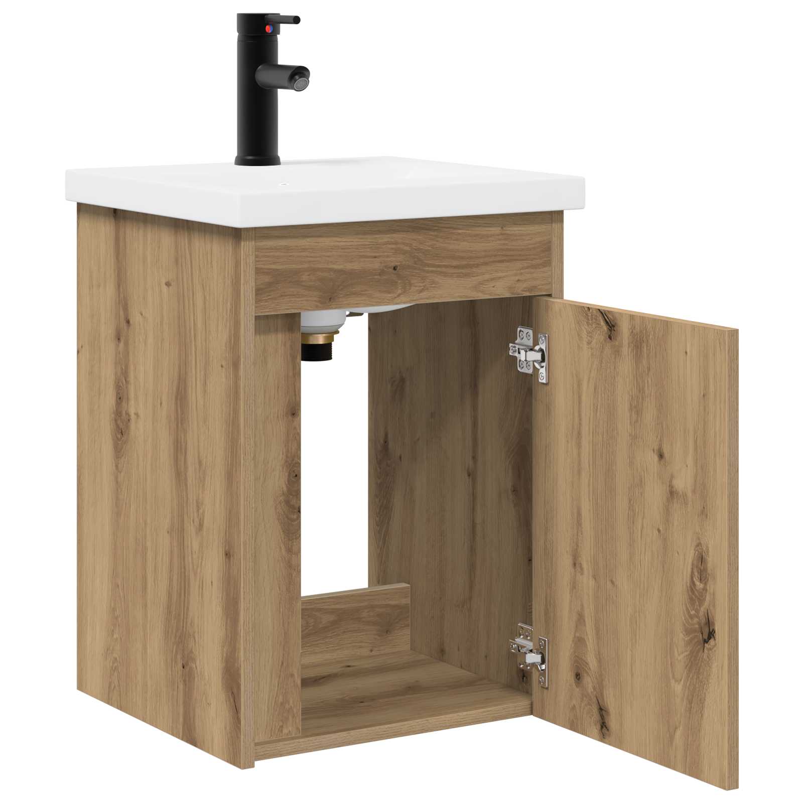Badezimmer Waschtischunterschrank mit Wasserhahn Artisan-Eiche