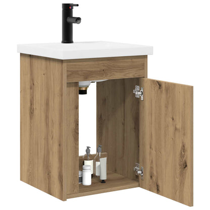 Badezimmer Waschtischunterschrank mit Wasserhahn Artisan-Eiche
