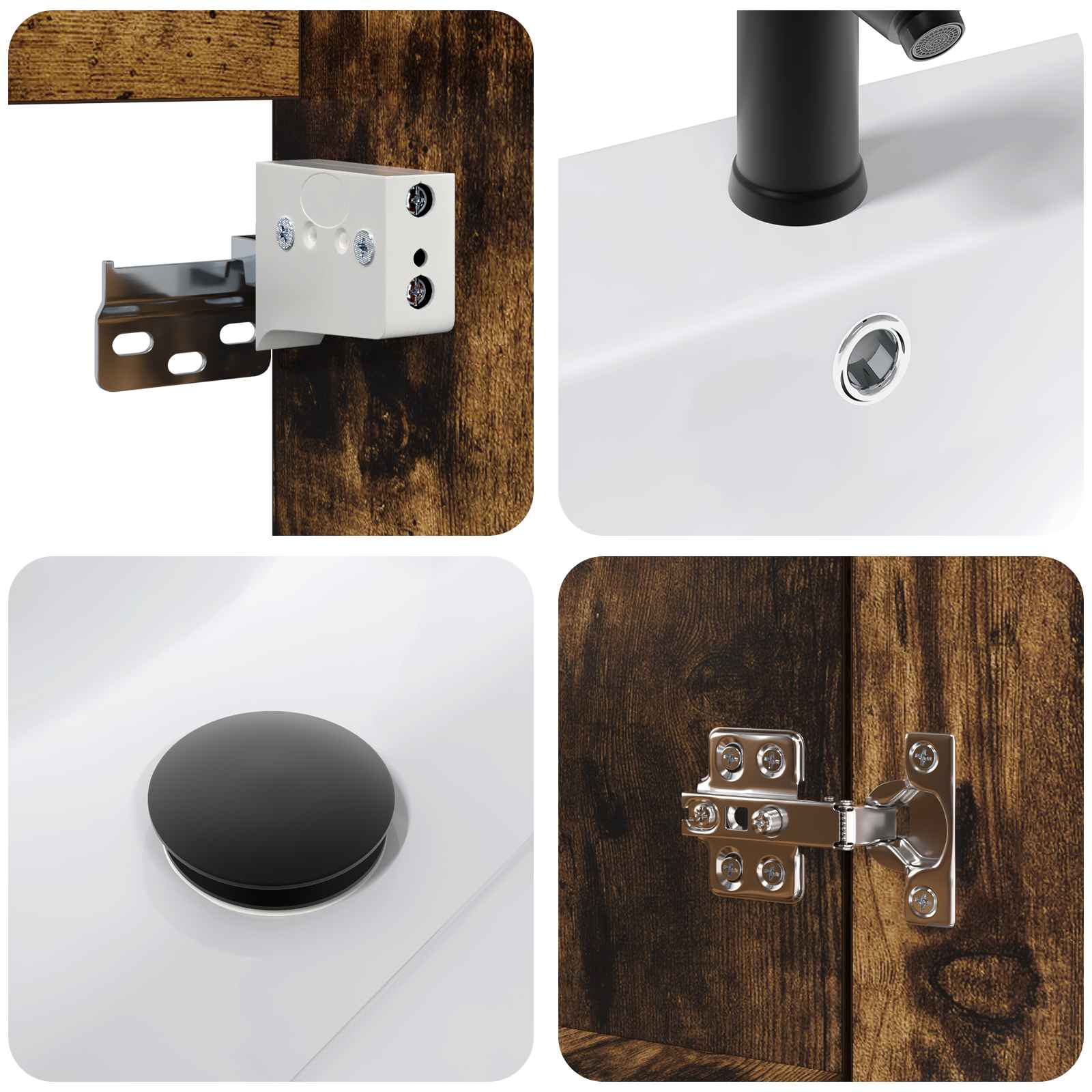 Badezimmer Waschtischunterschrank mit Wasserhahn