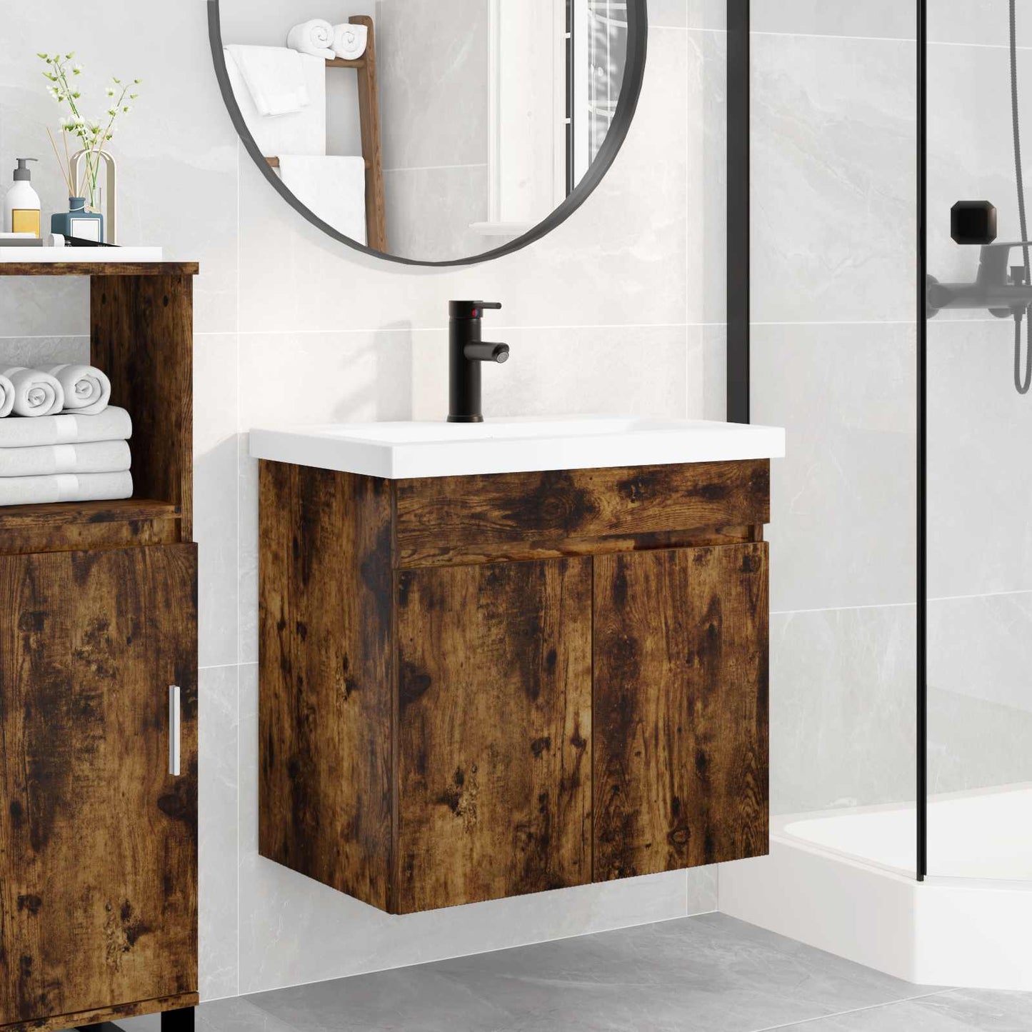 Badezimmer Waschtischunterschrank mit Wasserhahn