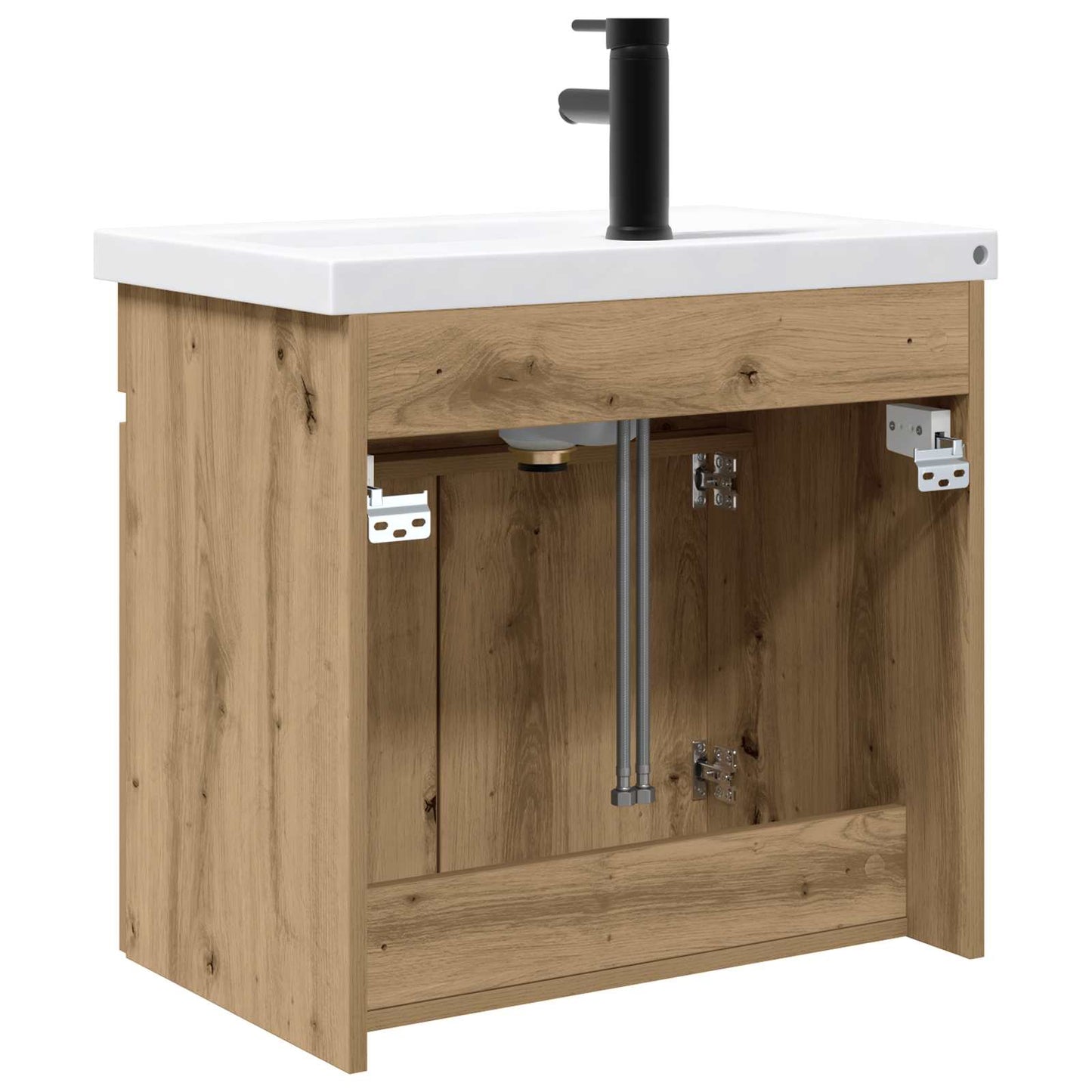 Badezimmer Waschtischunterschrank mit Wasserhahn Artisan-Eiche