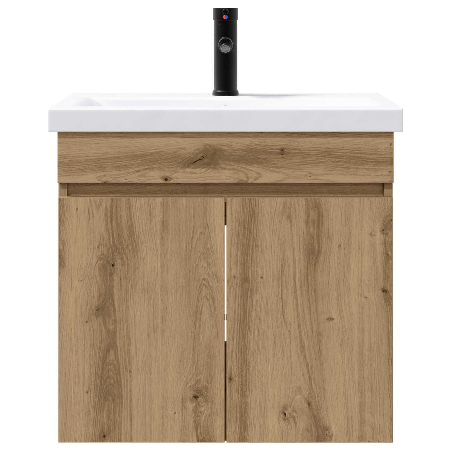 Badezimmer Waschtischunterschrank mit Wasserhahn Artisan-Eiche