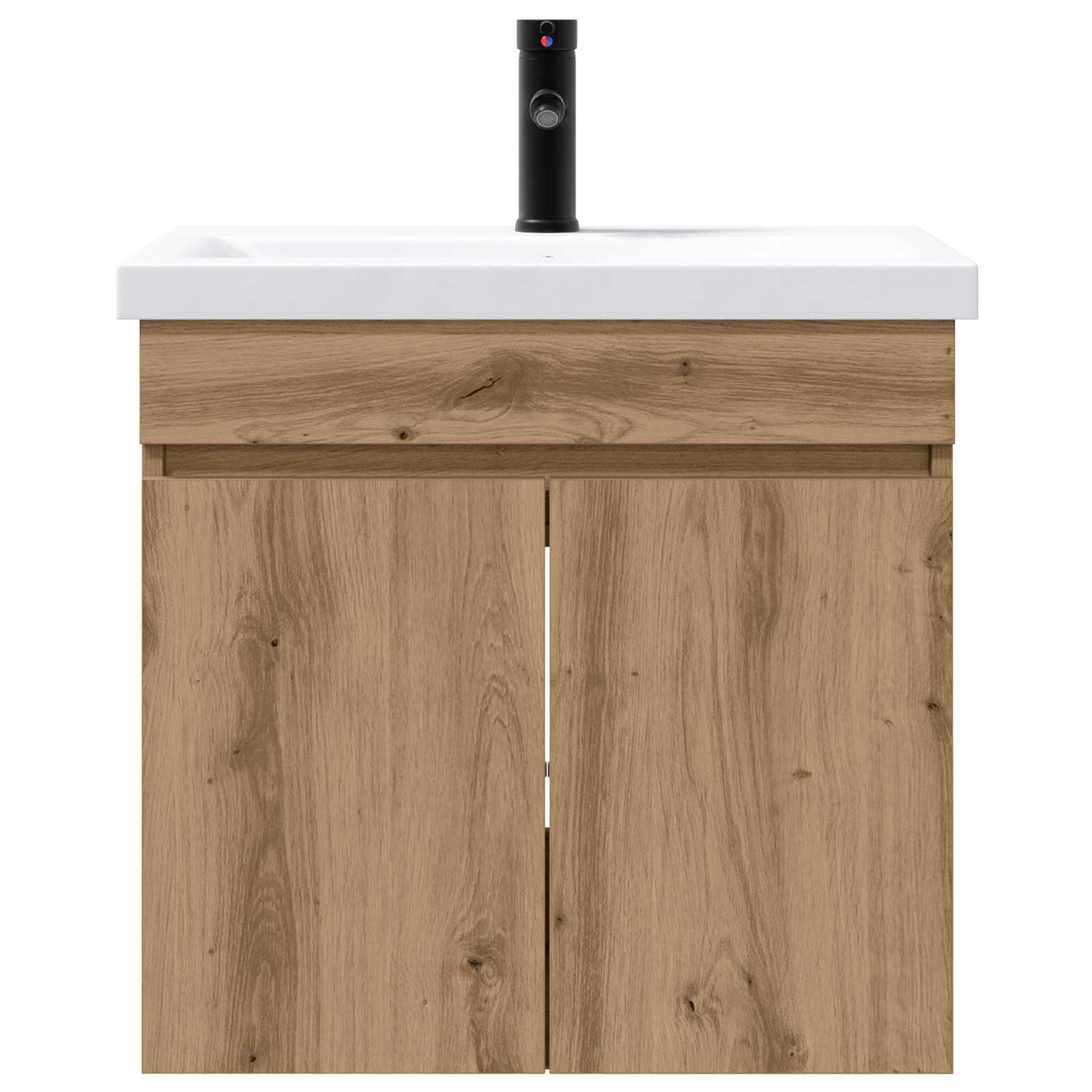 Badezimmer Waschtischunterschrank mit Wasserhahn Artisan-Eiche