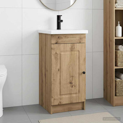 Badezimmerschrank mit Waschbecken Artisan-Eiche