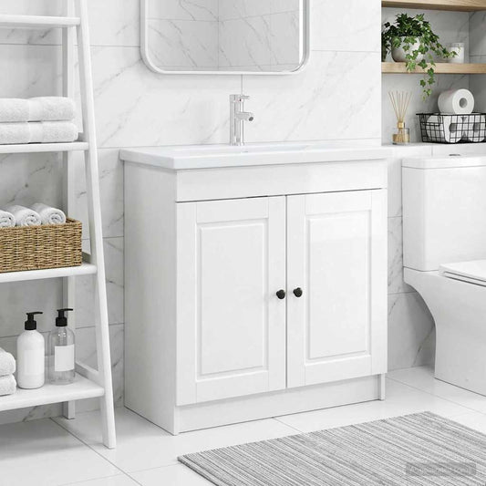 Unter dem Waschbecken Badschrank Hochglanz Weiß