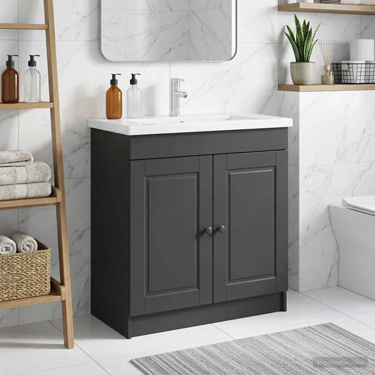 Unter dem Waschbecken Badschrank Schwarz 78,5 x 37,5 x 81 cm