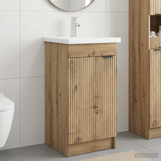 Badezimmerschrank mit Waschbecken Artisan-Eiche