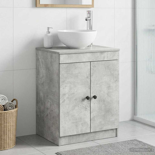 Badezimmerschrank Betongrau 54 x 41 x 70 cm Holzwerkstoff