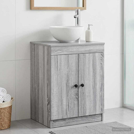 Badezimmerschrank Grau Sonoma 54 x 41 x 70 cm Holzwerkstoff