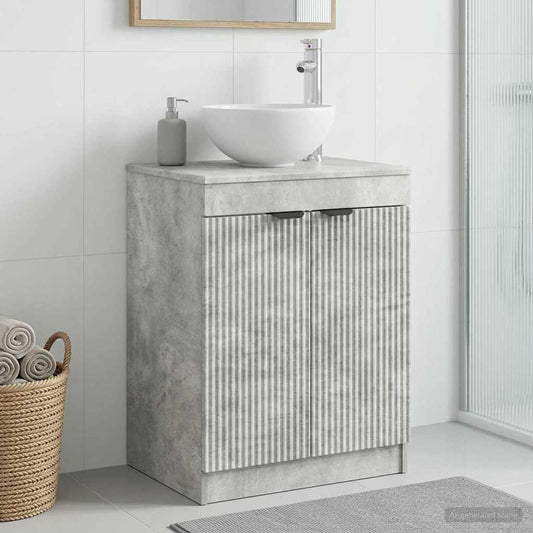 Badezimmerschrank Betongrau 54 x 41 x 70 cm Holzwerkstoff