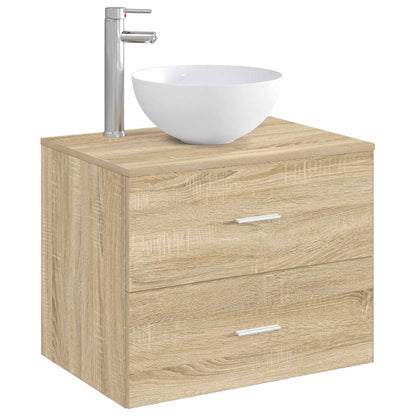 Waschbecken mit Wasserhahn und Abfluss Chrom