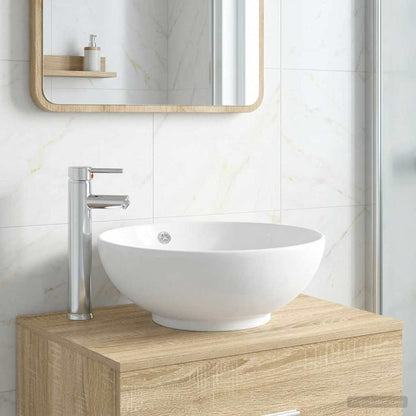 Waschbecken mit Wasserhahn und Abfluss Chrom 44 x 44 x 16 cm