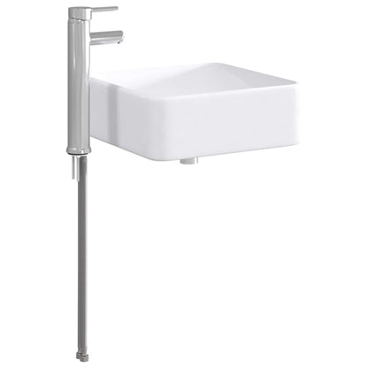 Waschbecken mit Wasserhahn und Abfluss Chrom 49 x 37 x 14 cm