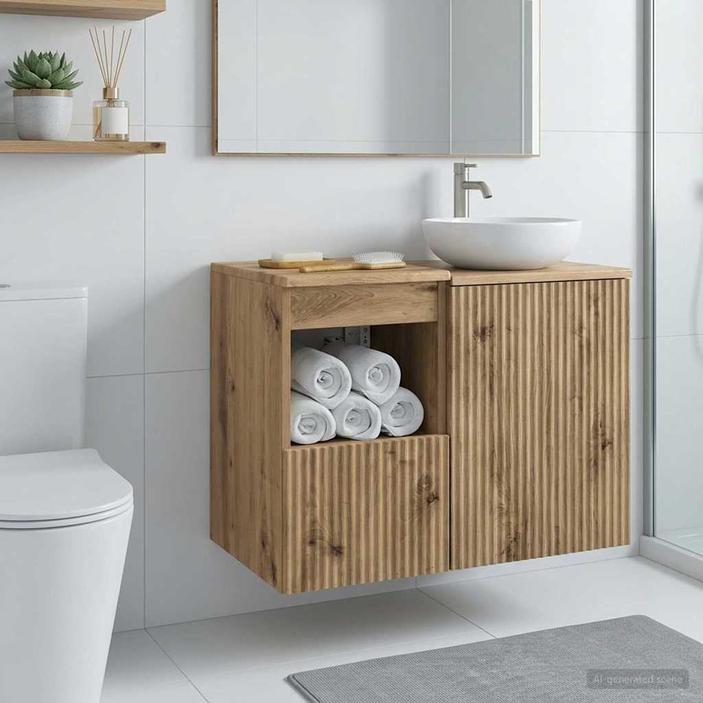 Badezimmerschrank Artisan-Eiche 30 x 35 x 50 cm Holzwerkstoff