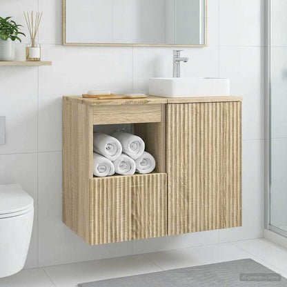 Badezimmerschrank Sonoma-Eiche 30 x 41 x 50 cm Holzwerkstoff