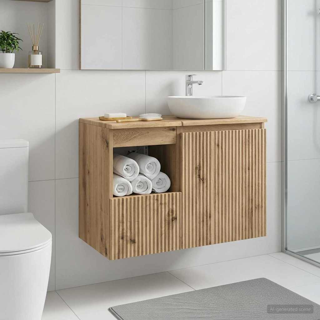 Badezimmerschrank Artisan-Eiche 30 x 41 x 50 cm Holzwerkstoff