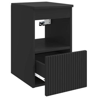 Badezimmerschrank Schwarz 30 x 44,5 x 50 cm Holzwerkstoff