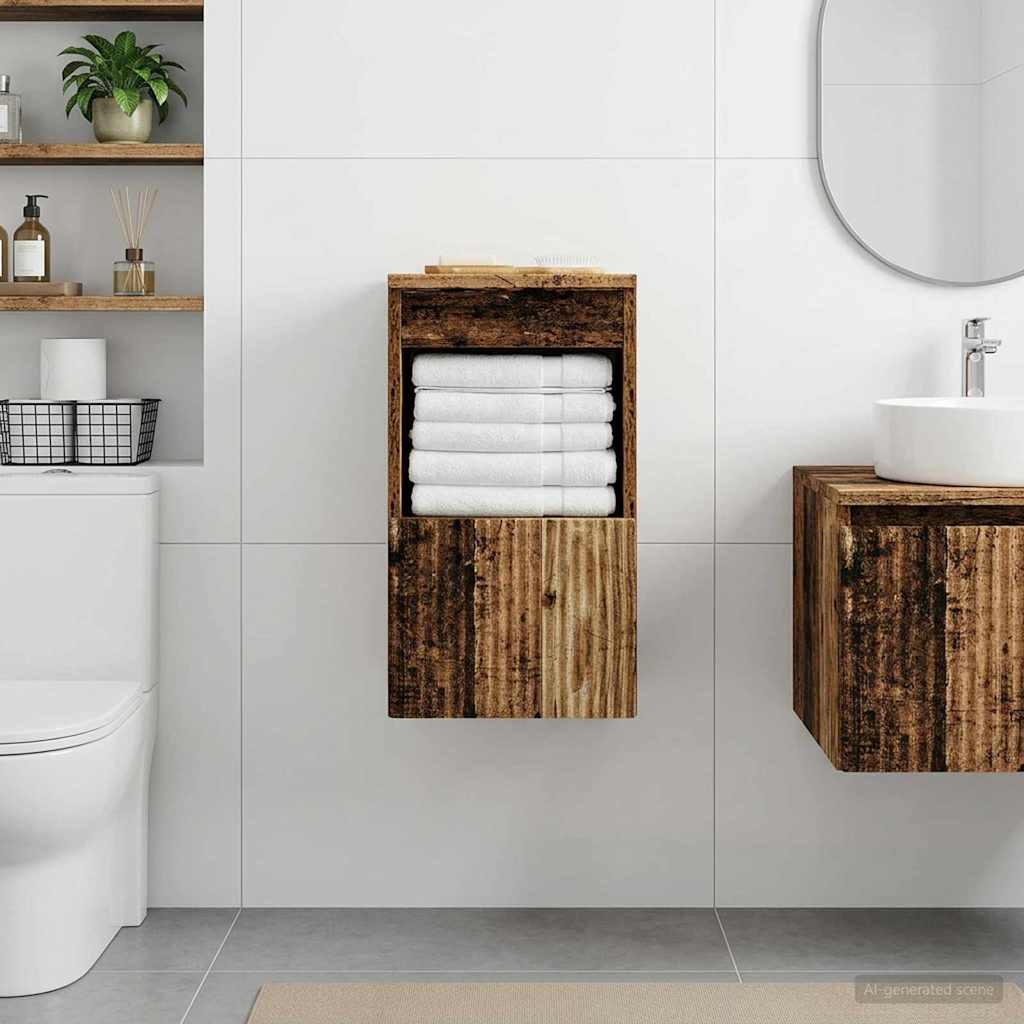 Badezimmerschrank Altholz 30 x 44,5 x 50 cm Holzwerkstoff