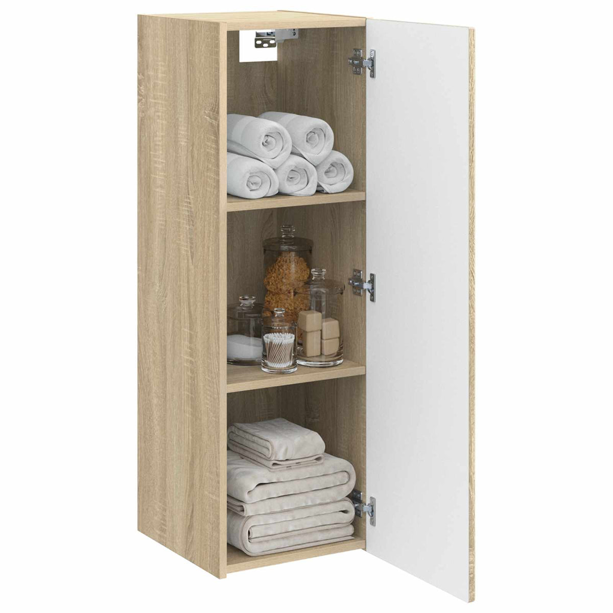 Wandmontierter Badezimmerschrank Sonoma-Eiche 33 x 34,5 x 60 cm