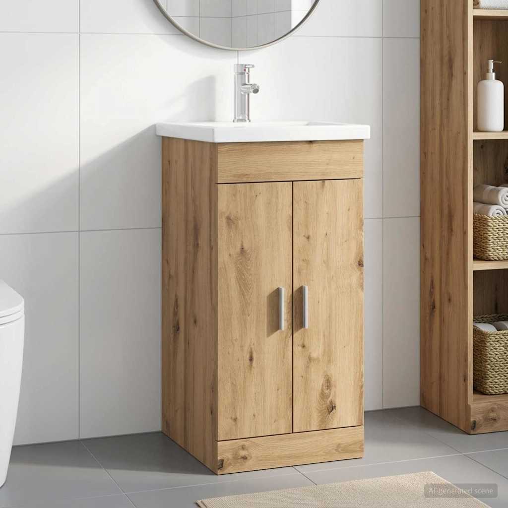 Badezimmerschrank mit Waschbecken Artisan-Eiche