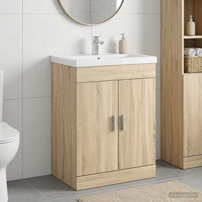 Unter dem Waschbecken Badschrank Sonoma-Eiche