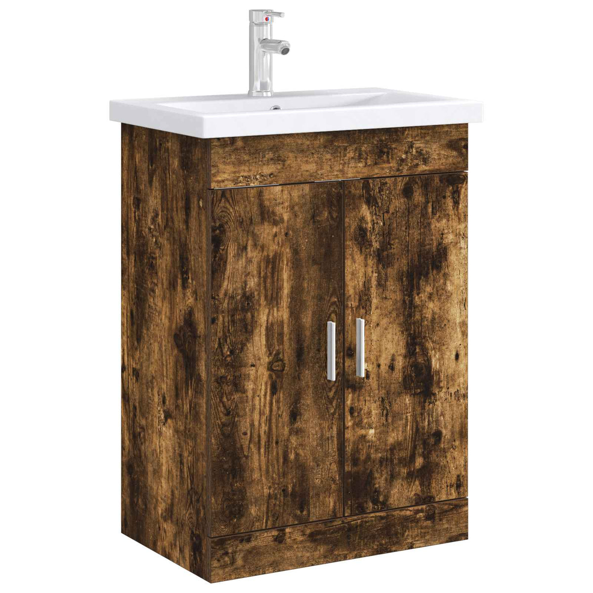 Badunterschrank Räuchereiche 78,5 x 37,5 x 81 cm Holzwerkstoff