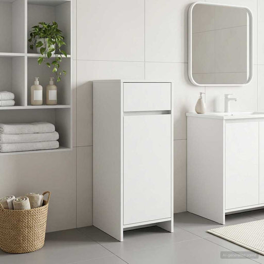 Badezimmerschrank Weiß 35 x 36,5 x 85 cm Holzwerkstoff
