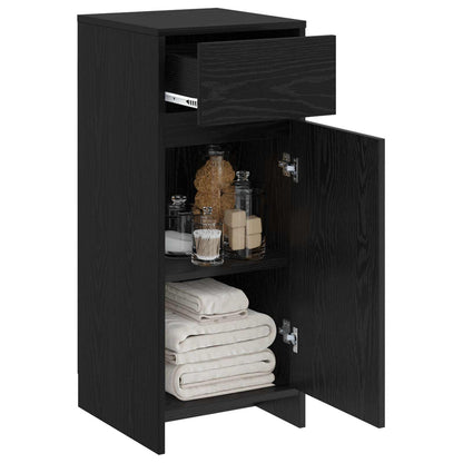 Badezimmerschrank Schwarz Eichen-Optik 35 x 36,5 x 85 cm