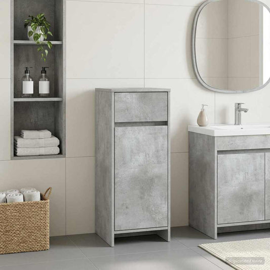 Badezimmerschrank Betongrau 35 x 36,5 x 85 cm Holzwerkstoff