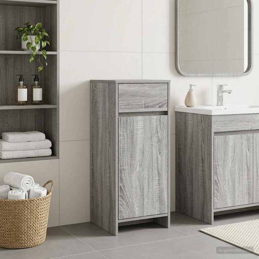 Badezimmerschrank Sonoma-Grau 35 x 36,5 x 85 cm Holzwerkstoff