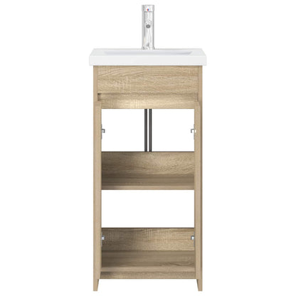 Badezimmerschrank mit Waschbecken Sonoma-Eiche