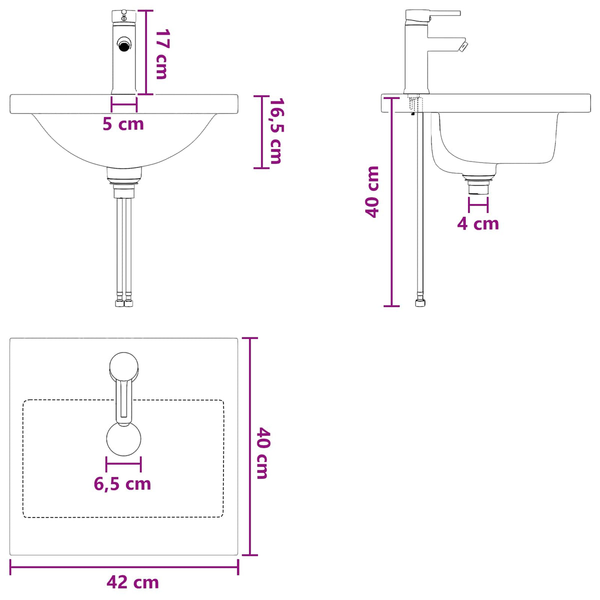 Badezimmerschrank mit Waschbecken Sonoma-Eiche