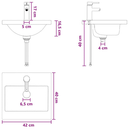 Badezimmerschrank mit Waschbecken Sonoma-Eiche