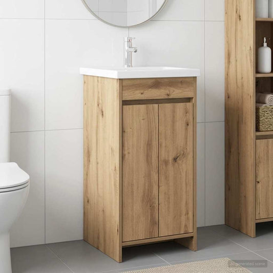 Badezimmerschrank mit Waschbecken Artisan-Eiche