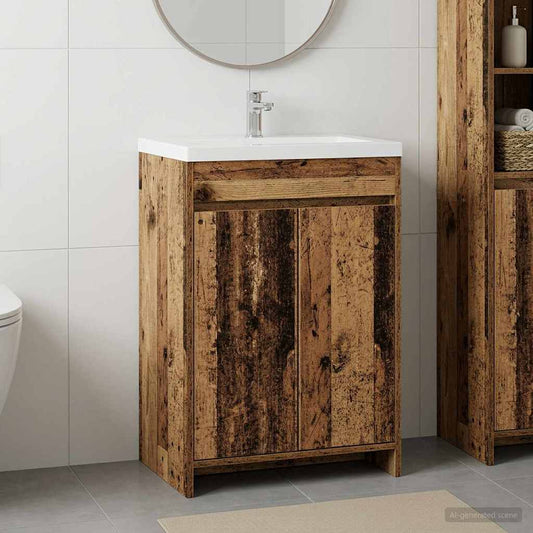 Badunterschrank Altholz 56 x 37,5 x 81 cm Holzwerkstoff