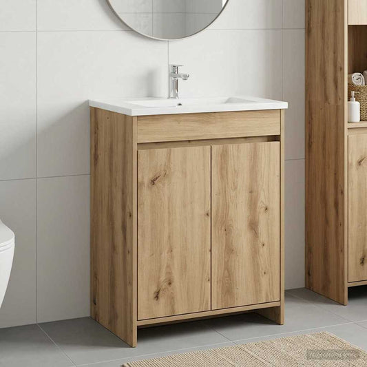 Badunterschrank Artisan-Eiche 56 x 37,5 x 81 cm Holzwerkstoff