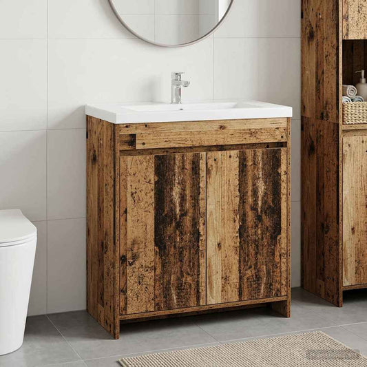 Badunterschrank Altholz 78,5 x 37,5 x 81 cm Holzwerkstoff