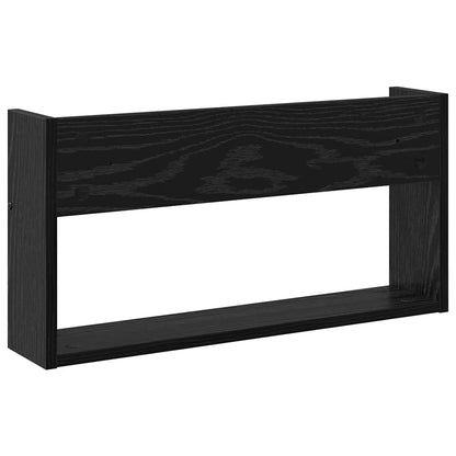 Magazinregal 2 Stk. Schwarz Eichen-Optik 60 x 12 x 30 cm